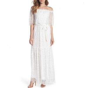 NWOT Charles H Off the Shoulder Popover Maxi Dress